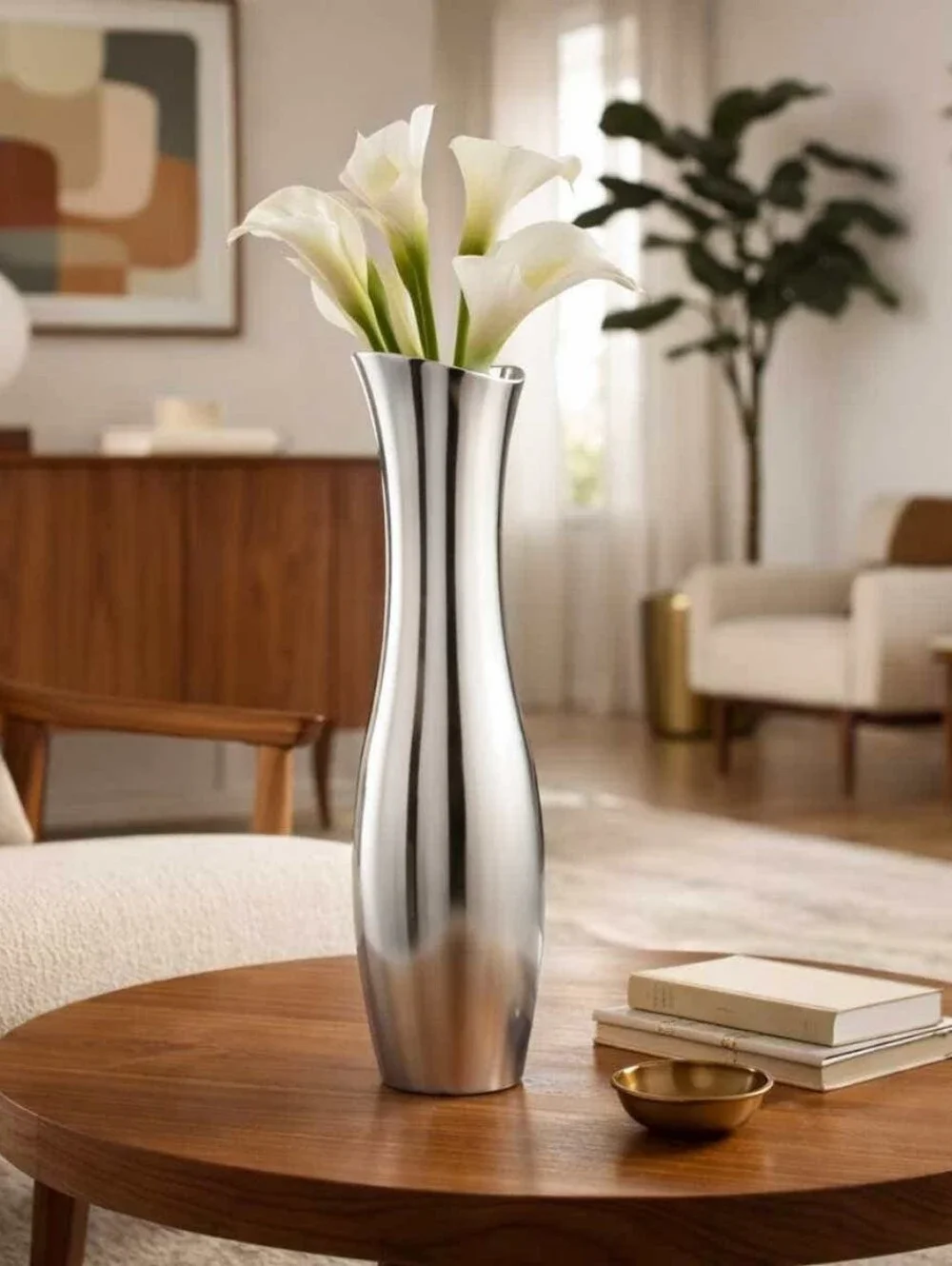Nambe Stryker Flower Vase  11-Inch.